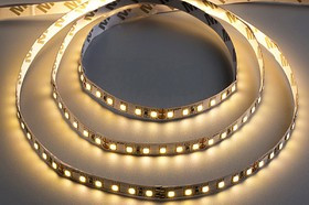 Лента светодиодная 24В, 1 штука=5см=6 светодиодов, цвет белый теплый, мощность 12,0Вт/м, SMD2835, IP20; №14328W СДЛ\лента\ 24В\бел/т\12,0Вт/