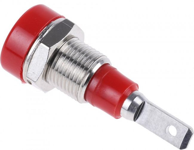 23.0030-22, Red Female Banana Socket, 2mm Connector, Tab Termination, 10A, 30 V, 60V dc