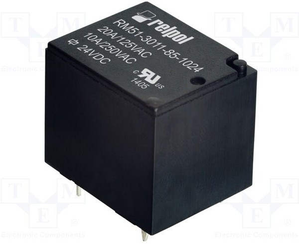 RM513011851024, Реле: электромагнитное, SPDT, Uобмотки: 24ВDC, 10A/250ВAC, 10А