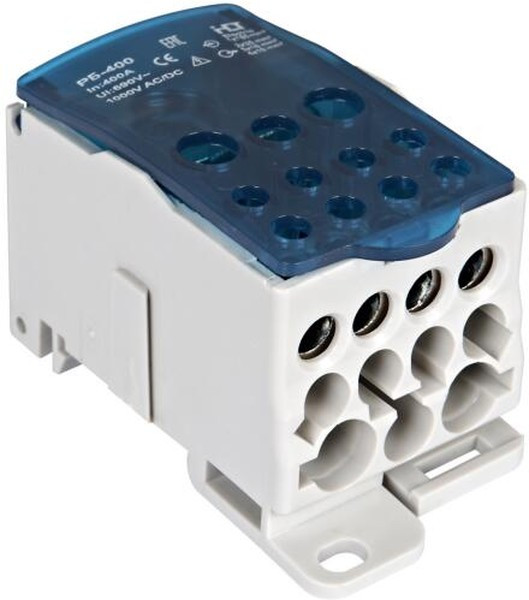 081-07-05, Распределительный блок на DIN-рейку РБ-400 1П 400А (1x185/2x35+5x16+ 4x10) HLT 081-07-05, Распределительный блок на DIN-рейку РБ-400 1П 400А (1x185/2x35+5x16+ 4x10) HLT