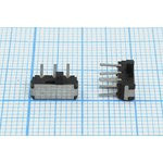 Переключатель движковый 9,0x3,5h2,0, 6P, 0,3А 50В, DPDT, угловой, MK-22D10