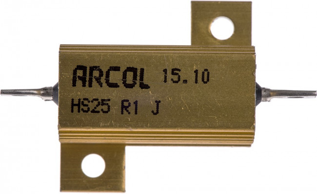 HS25 R1 J, 100m 25W Wire Wound Chassis Mount Resistor HS25 R1 J ±5%