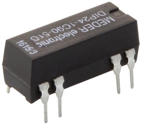 DIP24-1C90-51D, Reed Relays 1 Form C,SPDT-ChgOvr 24V DIP w/Diode