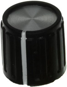 PKG50B1/4, Ручка, Круглый Вал, 6.35 мм, Фенольный Полимер, Ребристая с Индикаторной Линией, 14 мм, P