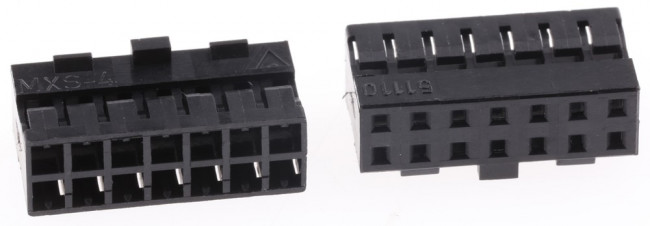 511101451, Корпус розетки 14 контактов 2мм с ключом и фиксатором