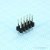 ZL202-10G, Штыревой IDC "папа" PIN 10 прямой 2,54мм THT 2x5 дл.3мм