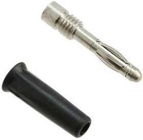 5934-0, Test Plugs &amp; Test Jacks BANANA PLUG, D-I-Y,4MM (BLACK)