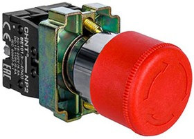 NP2-BS542 (40мм), Кнопка "грибок" с фиксацией красная ON-OFF