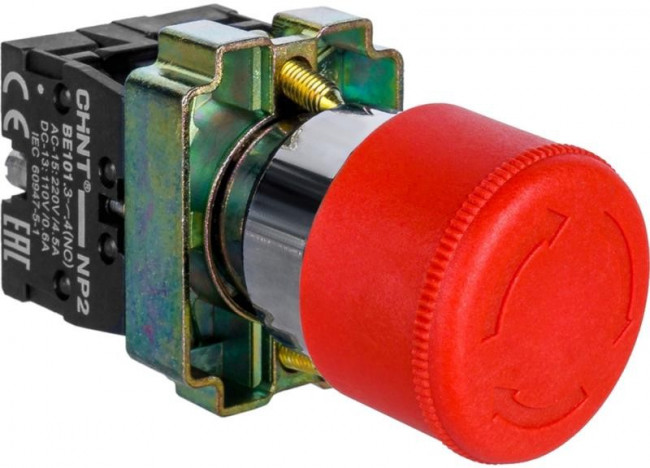 NP2-BS542 (40мм), Кнопка "грибок" с фиксацией красная ON-OFF