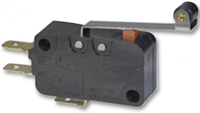 D3V-166-1C5, Микропереключатель, Миниатюрный, Петлевой Роликовый Рычаг, SPDT, Быстрое Соединение, 16 А, 250 В