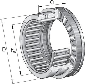 NKXR50-Z-XL 50mm I.D Needle Roller Bearing, 62mm O.D