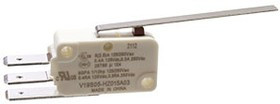 V19S05-HZ015A03, микропереключатель SPDT длинная лапка 250В 5А фастон 6,3мм 0.15N