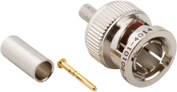 031-80101, RF/COAXIAL, BNC PLUG, STRAIGHT, 75 OHM, CRIMP