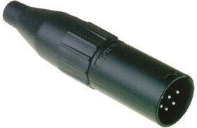 AC6AMJB, Amphenol Cable Mount XLR Connector, Male, 6 Way, Silver Plating