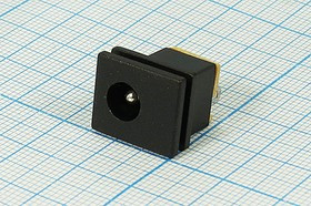 Гнездо питания DC 2.5D5.5, 3C, на панель, DJK-12B; №839 гн пит DC 2,5D5,5\3C\\пан\\DJK-12B