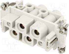 MX-936010197, Разъем: HDC, контактная вставка, "мама", S-K, PIN: 4, 4+PE, 80А, 500В MX-936010197, Разъем: HDC, контактная вставка, "мама", S-K, PIN: 4, 4+PE, 80А, 500В