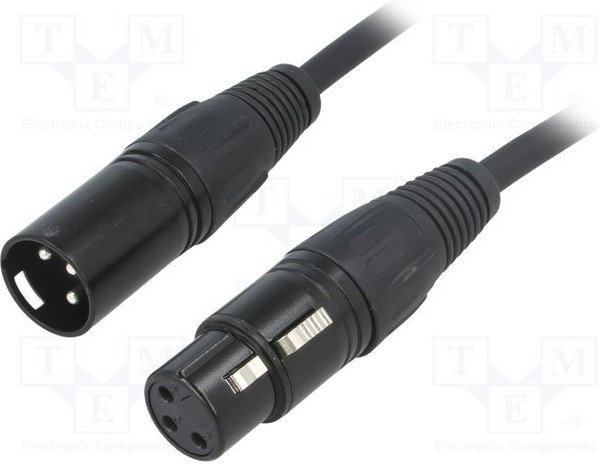 FC6191015, Male-female; PIN: 3; Cable: XLR-XLR; 1.5m
