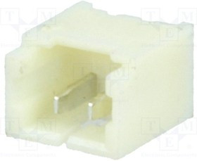 NX1250-02SMS, Гнездо, провод-плата, "папа", 1,25мм, PIN: 2, THT, 125В, 1А, луженые