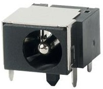 PJ-076, DC Power Connectors 1.65 x 6.0 mm, Horizontal, Power Jack, Pcb Mount, Shielded
