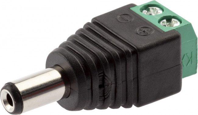 Разъем ЭРА DC питания штекер 2. 1х5. 5 с клеммной колодкой упаковка блистер 50 шт. Б0048309