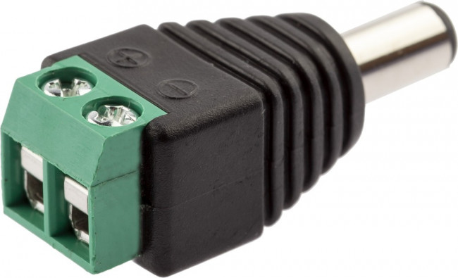 Разъем ЭРА DC питания штекер 2. 1х5. 5 с клеммной колодкой упаковка блистер 50 шт. Б0048309