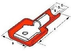 0190040004, Terminals FTAB-DSC 22-18 250X032 NYL RED