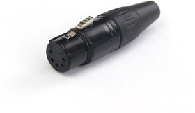 AuraSonics XN5F-B кабельный разъем 5-контактный XLR female, черный