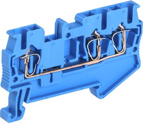 YZN11-3-002-K07, Клемма пружинная КПИ 3в-2,5 3 вывода 31А синий IEK
