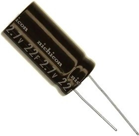 JUMT1226MHD, Cap Supercap 22F 2.7V 20% (16 X 31.5mm) Radial 7.5mm 0.2 Ohm 1000h 70°C Bulk Automotive JUMT1226MHD, Cap Supercap 22F 2.7V 20% (16 X 31.5mm) Radial 7.5mm 0.2 Ohm 1000h 70°C Bulk Automotive