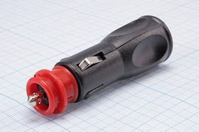 Штекер в прикуриватель универсальный со съёмным наконечником под входные диаметры 12 и 18 и 20мм; №2034 штек пит прикур d12/18/20\2C\12В\каб