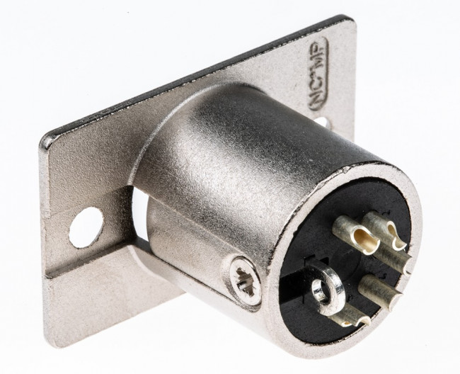 NC5MP, XLR Connectors 5C MALE NICKEL SILVER CONTACTS