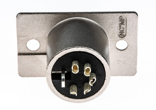 NC5MP, XLR Connectors 5C MALE NICKEL SILVER CONTACTS