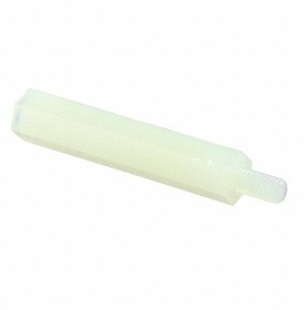 CBMFTS335A, Standoffs &amp; Spacers CB MALE/FEMALE THRDED STANDOFF:NYL NATURAL, M3X0.5 THREAD L1.181"