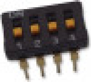 A6D-4103, Переключатель DIP-SWITCH, Кол-во секций 4, ON-OFF, 0,03A/30ВDC