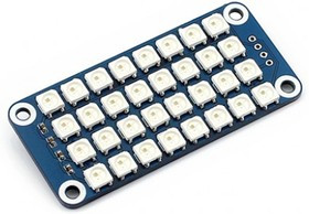 RGB LED HAT, Светодиодная матрица 4×8 RGB LED (WS2812B) форм-фактора HAT для Raspberry Pi