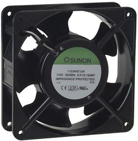 SP101A-1123HBT.GN, SF Series Axial Fan, 119 x 119 x 38.5mm, 87 cfm, 107 cfm, 20W, 115 V ac SP101A-1123HBT.GN, SF Series Axial Fan, 119 x 119 x 38.5mm, 87 cfm, 107 cfm, 20W, 115 V ac