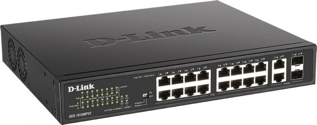 D-Link DES-1018MPV2/E, Коммутатор D-Link DES-1018MPV2/E, Коммутатор