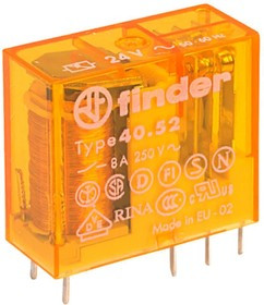 40.52.8.024.0000, Реле 2 переключ. 24VAC, 8A/230VAC DPDT