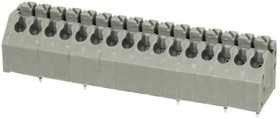 TBL002A-350-16GY-2GY, Fixed Terminal Blocks Terminal block, screwless, 3.50, 45, 16 poles, cool gray