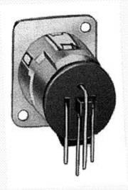 E4MRABAU, XLR Connectors 4P MALE R/A AU CONTACTS BLK/HSNG