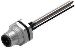 643421100405, Circular Connector, M12, Socket, Straight, Poles - 5, Wire, Panel Mount 643421100405, Circular Connector, M12, Socket, Straight, Poles - 5, Wire, Panel Mount