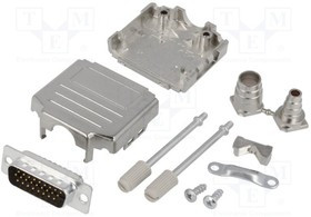 DPPK15-M-HDP-K, Разъем D-Sub HD; PIN: 26; вилка; "папа"; пайка; на провод; черный