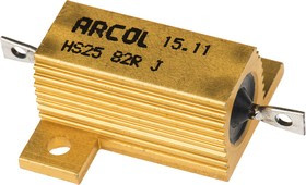 HS25 82R J, Wirewound Resistor 25W, 82Ohm, 5%