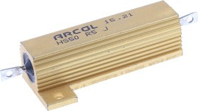 HS50 R5 J, 500m 50W Wire Wound Chassis Mount Resistor HS50 R5 J ±5%