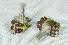 Резистор переменный поворотный 10к\B\16мм\KC6x20\ YRV-16GT8.B10KL20KC; №7229 РПвр 10к\B\16мм\KC6x20\