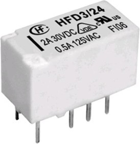 HFD3/24 (D3212), Реле 2 переключ. 24VDC, 2A/277VAC DPDT