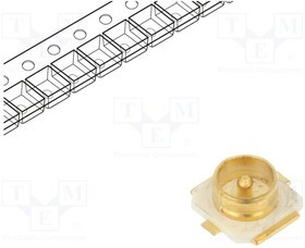 321A-33125B, Разъем коаксиальный гнездо 50Ом SMT "папа"