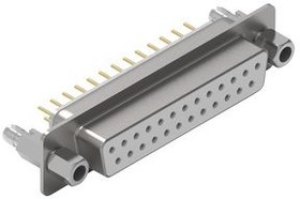 61802529321, D-Sub Connector with Hex Screw, Socket, DB-25, PCB Pins, White 61802529321, D-Sub Connector with Hex Screw, Socket, DB-25, PCB Pins, White