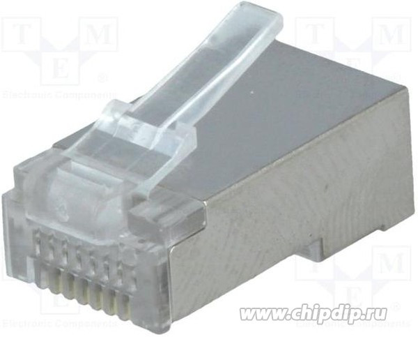 DS1123-15-P80TN, Вилка, RJ45, PIN: 8, экранированный, Конф: 8p8c, на провод