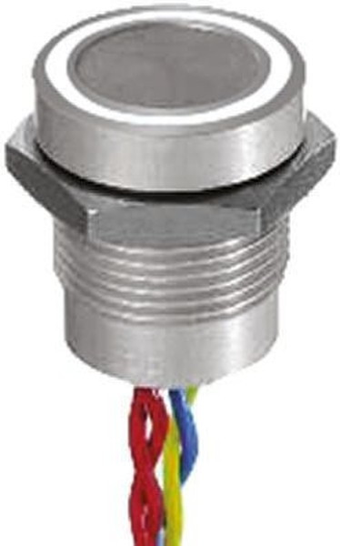 PBAR1AF0000A0W, Illuminated Piezo Switch, Momentary, Pulse, SPST, IP68, Through Hole, 200 mA @ 24 V dc, -40 +75°C